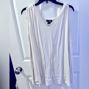 White tank with lace detail